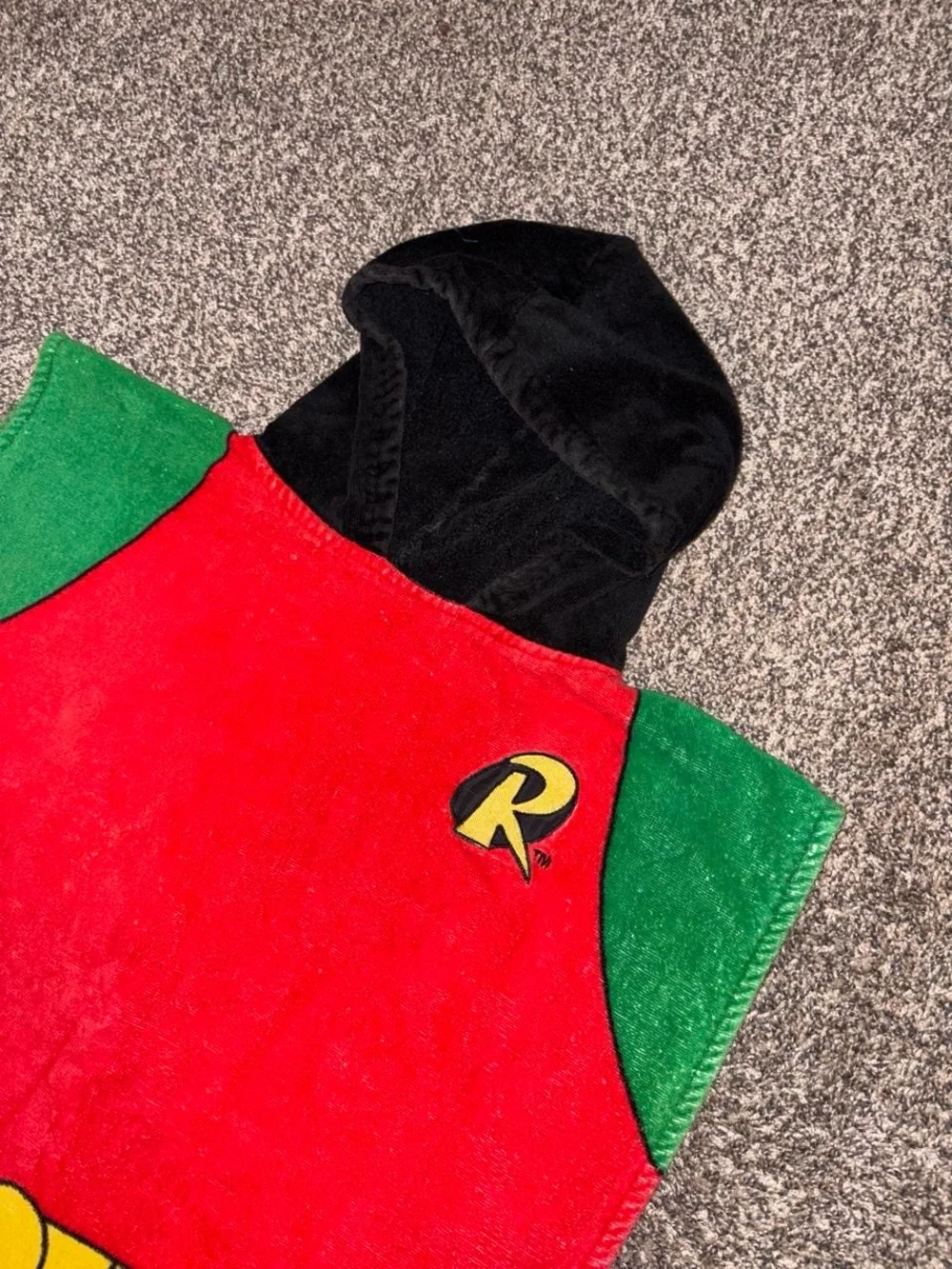 Vintage 90s Batman Robin hooded towel